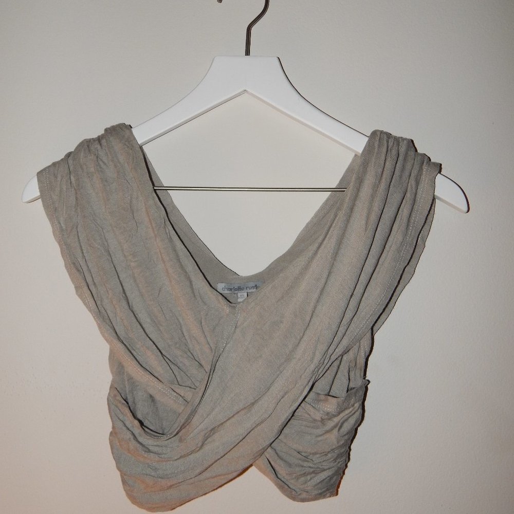 Wrap Off Shoulder Crop Top